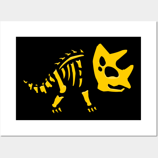 Triceratops Cartoon Wall Art by GalloPolloLoco